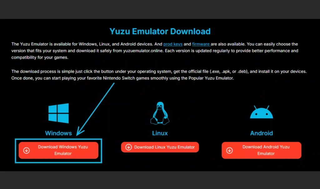 download yuzu emulator for windows